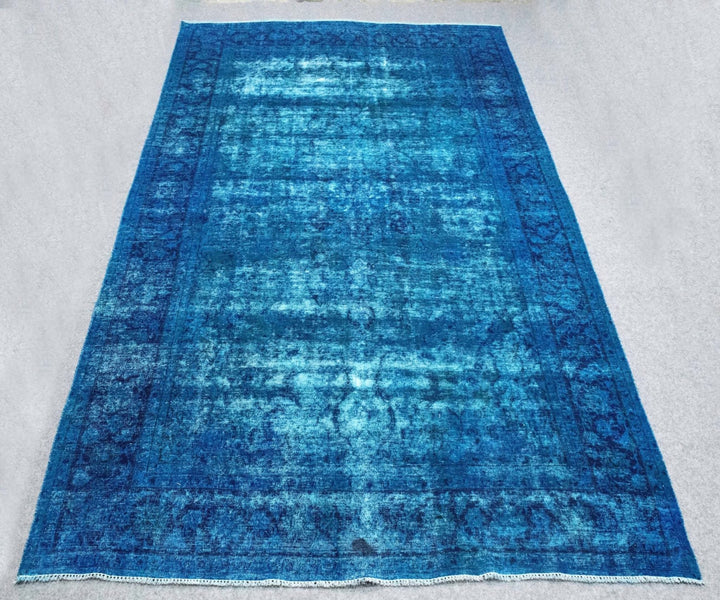 10X13 Vintage Traditional Overdyed Oushak Rug (Kod-430)