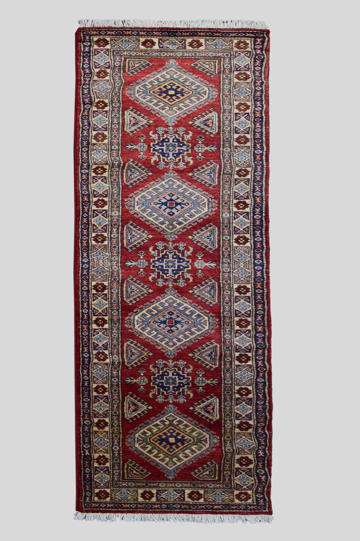 3 X 9 Ft Super Kazak Runner Rug From Afghanistan Kzk606