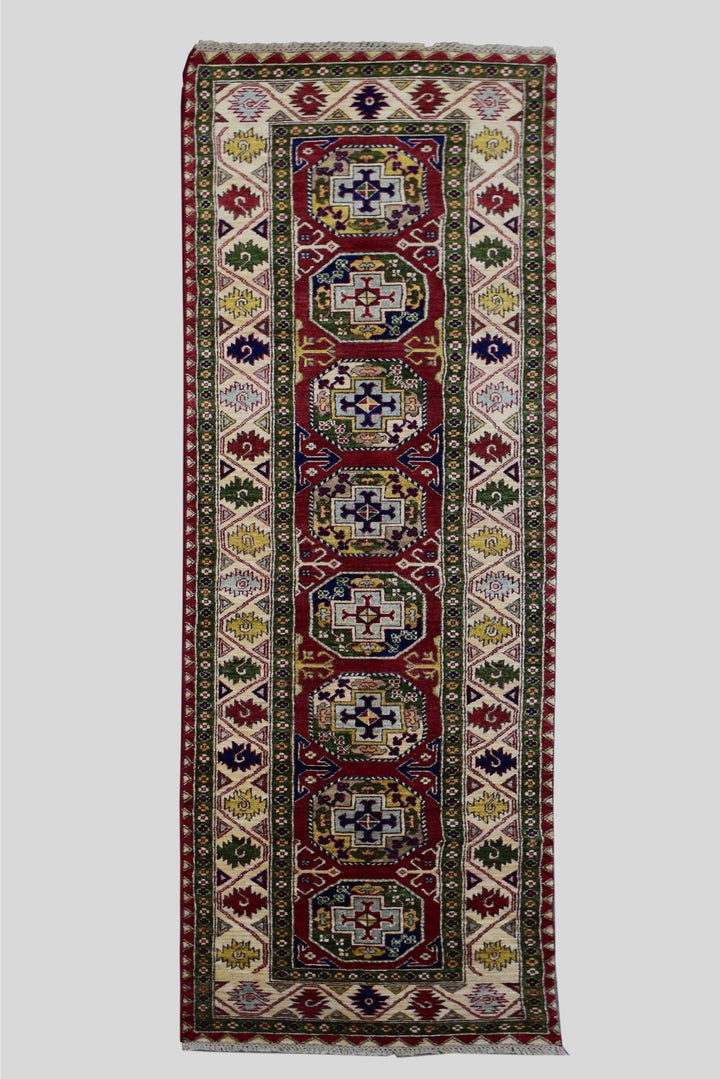3 X 10 Ft Super Kazak Runner Rug From Afghanistan Kzk607