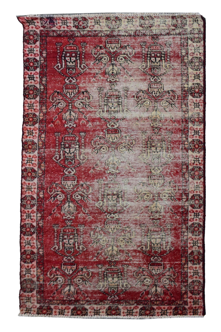 3 X 6 Ft Handmade Rug From Anatolian Design Turkish Wool Carpet Shr1043