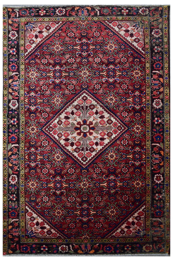 4 X 9 Ft Handmade Rug From Anatolian Design Turkish Wool Carpet Shr1064