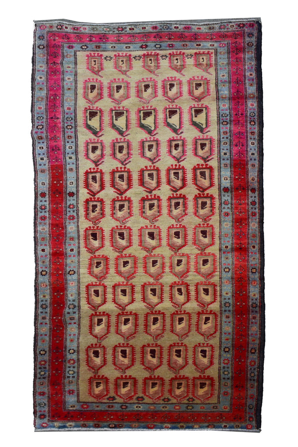 4 X 9 Ft Handmade Rug From Anatolian Design Turkish Wool Carpet Shr1098