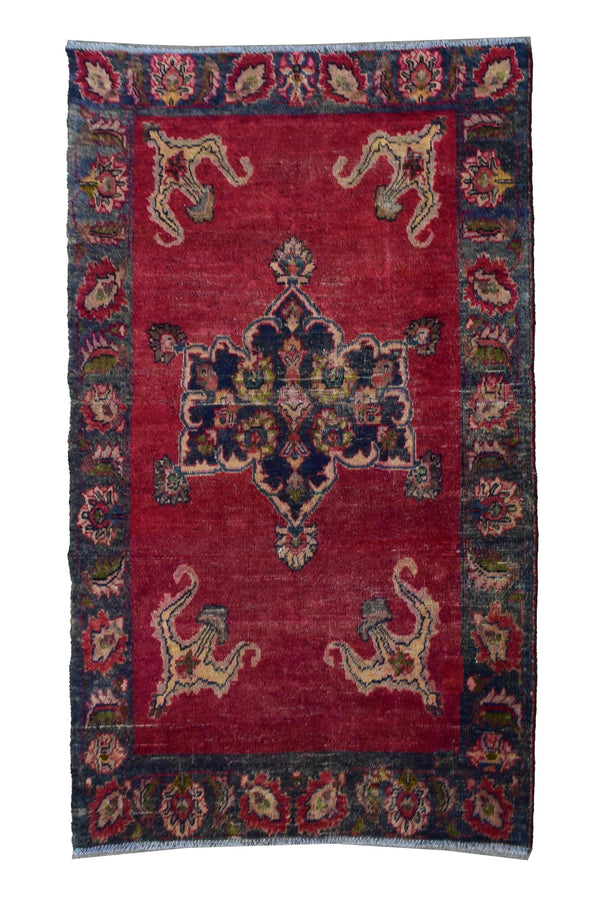 4 X 7 Ft Handmade Rug From Anatolian Design Turkish Wool Carpet Shr1135