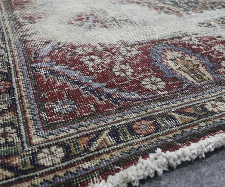 10X13 Vintage Traditional Erased Heritage Oushak Rug (Tod-408)