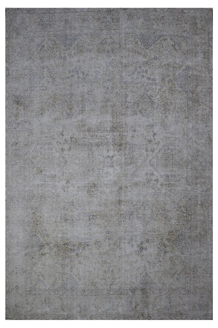 9 X 12 Handmade Stone White Ice Wash Oushak Antique Wool Area Rug Turkish Carpet Tww1150