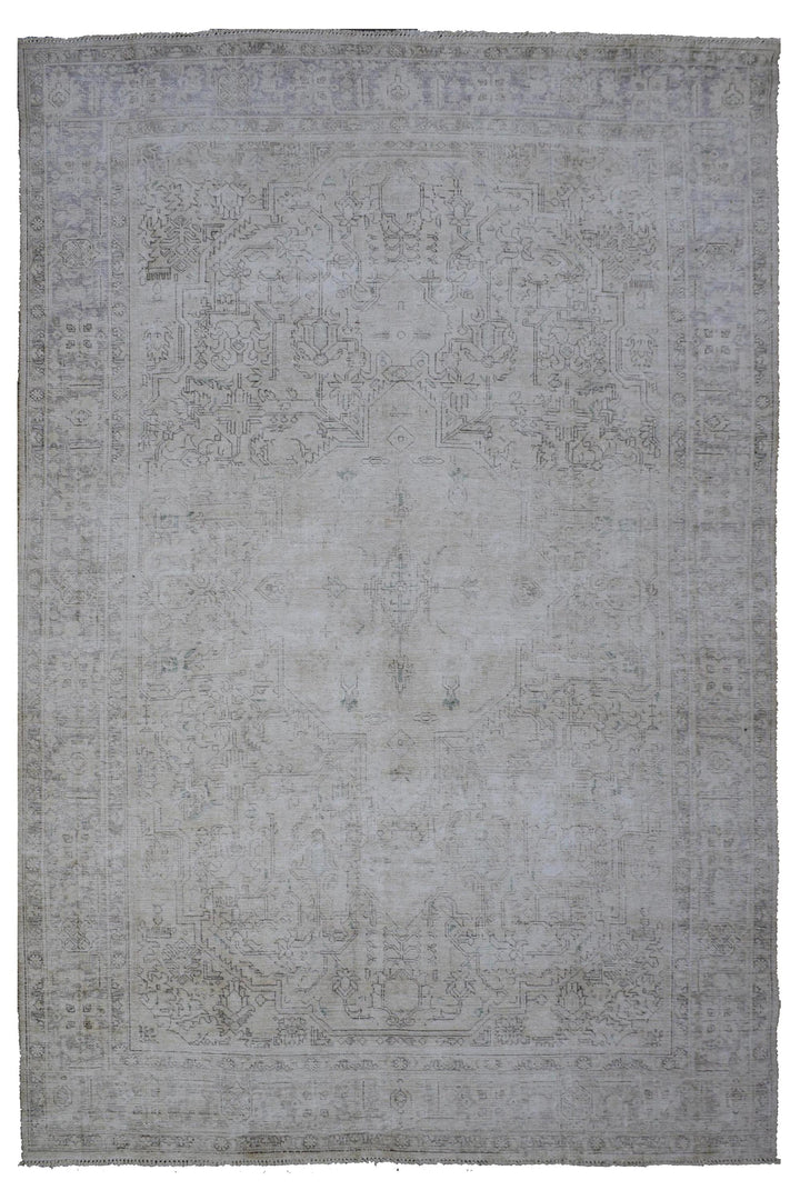 8 X 11 Handmade Stone White Ice Wash Oushak Antique Wool Area Rug Turkish Carpet Tww1151