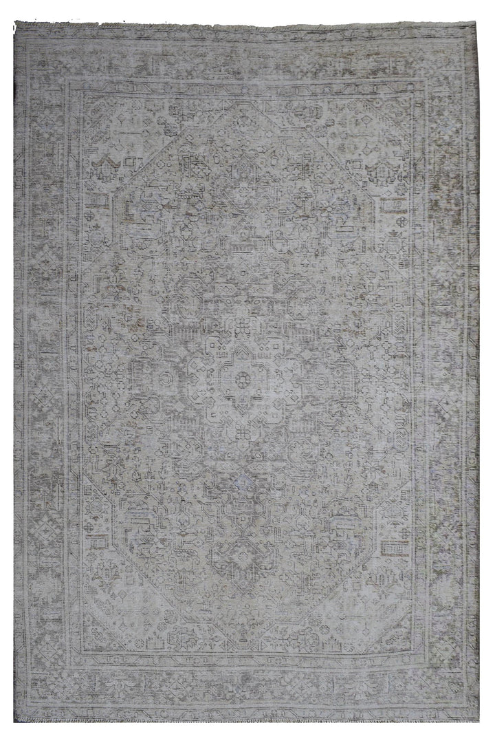 6 X 9 Handmade Stone White Ice Wash Oushak Antique Wool Area Rug Turkish Carpet Tww1153