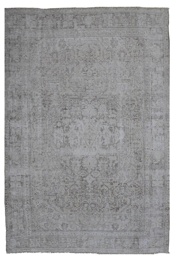 6 X 9 Handmade Stone White Ice Wash Oushak Antique Wool Area Rug Turkish Carpet Tww1155