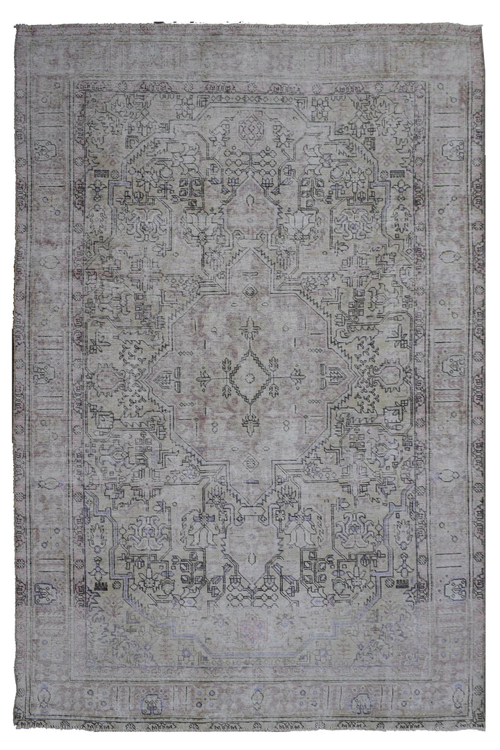 6 X 9 Handmade Stone White Ice Wash Oushak Antique Wool Area Rug Turkish Carpet Tww1157