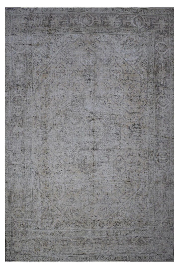 9 X 12 Handmade Stone White Ice Wash Oushak Antique Wool Area Rug Turkish Carpet Tww1158