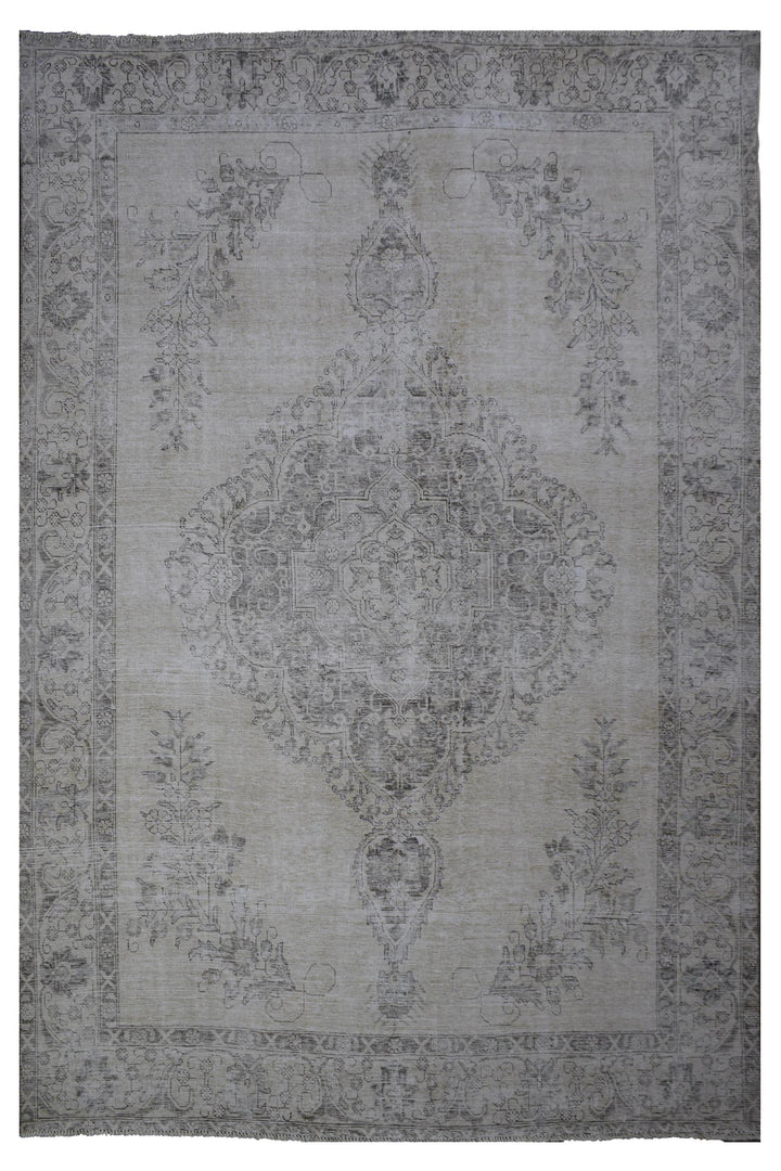 10 X 13 Handmade Stone White Ice Wash Oushak Antique Wool Area Rug Turkish Carpet Tww1166