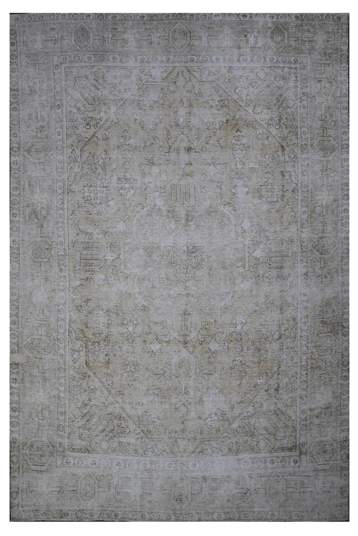 9 X 12 Handmade Stone White Ice Wash Oushak Antique Wool Area Rug Turkish Carpet Tww1168