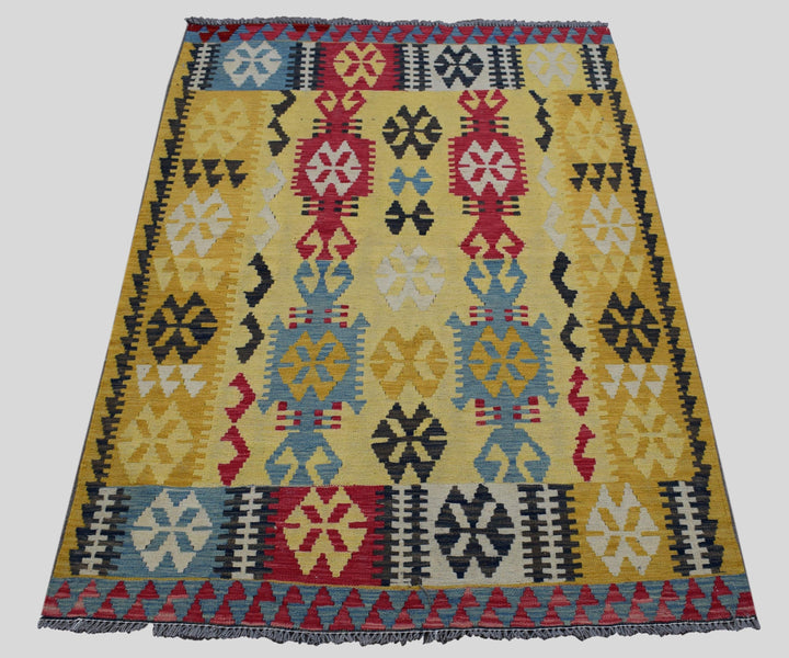 4 X 6 Ft Beautiful Large Kilim Handmade Rug From Turkey Klm1260