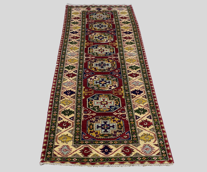 3 X 10 Ft Super Kazak Runner Rug From Afghanistan Kzk607