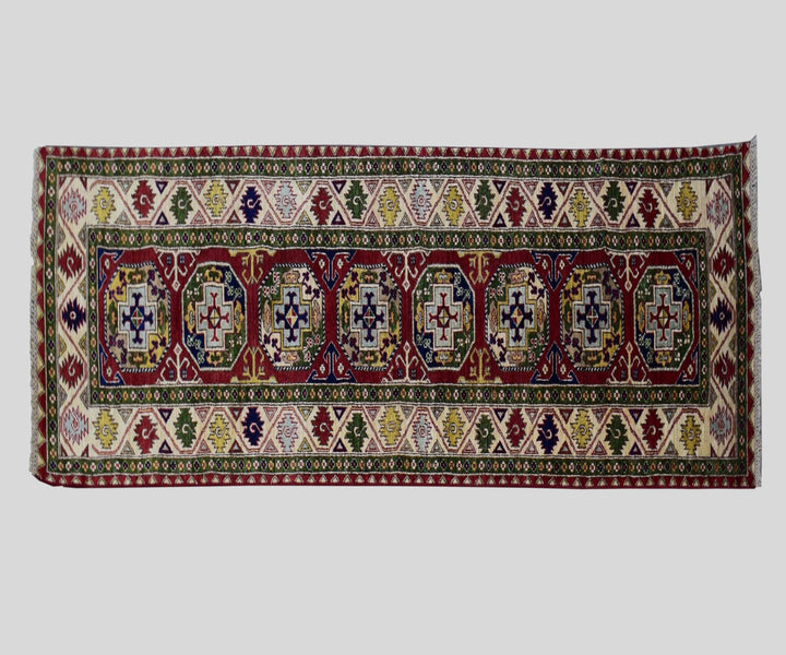 3 X 10 Ft Super Kazak Runner Rug From Afghanistan Kzk607