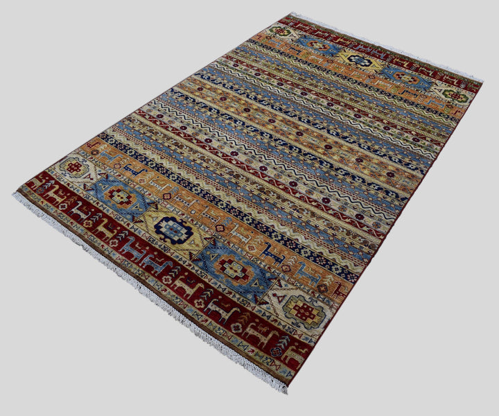 6 X 9 Ft Khurjeen Kazzak Rug From Afghanistan Krj639