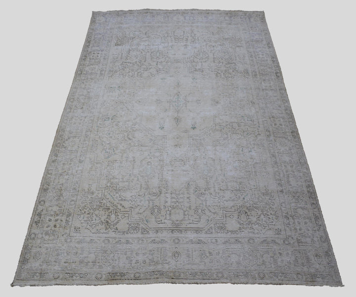 8 X 11 Handmade Stone White Ice Wash Oushak Antique Wool Area Rug Turkish Carpet Tww1151