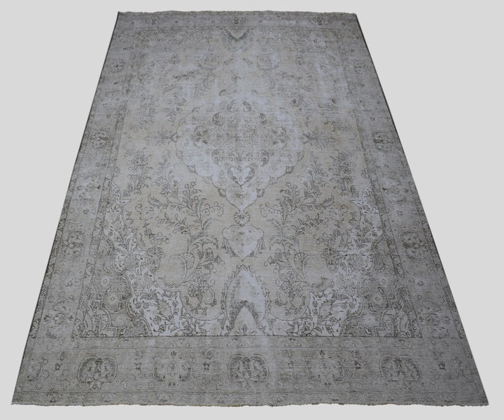 9 X 12 Handmade Stone White Ice Wash Oushak Antique Wool Area Rug Turkish Carpet Tww1154