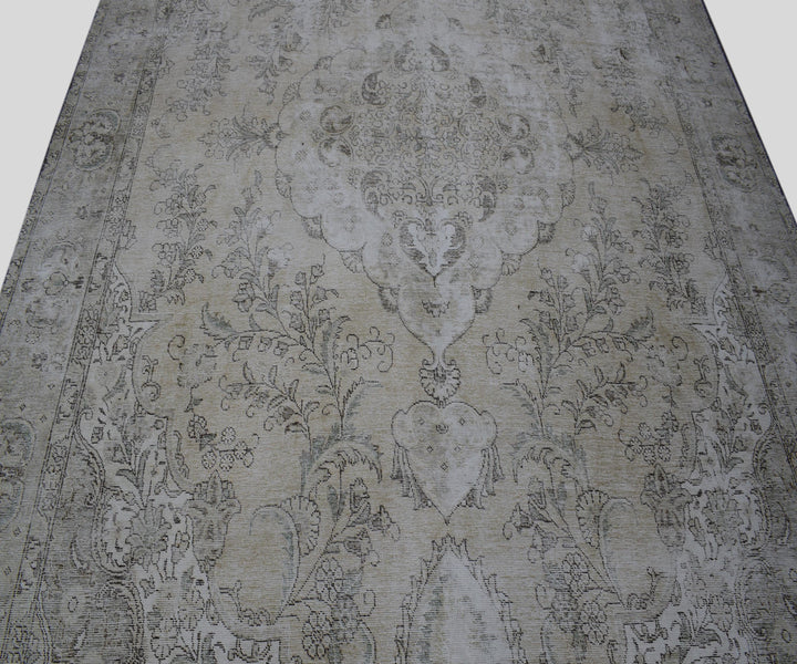 9 X 12 Handmade Stone White Ice Wash Oushak Antique Wool Area Rug Turkish Carpet Tww1154