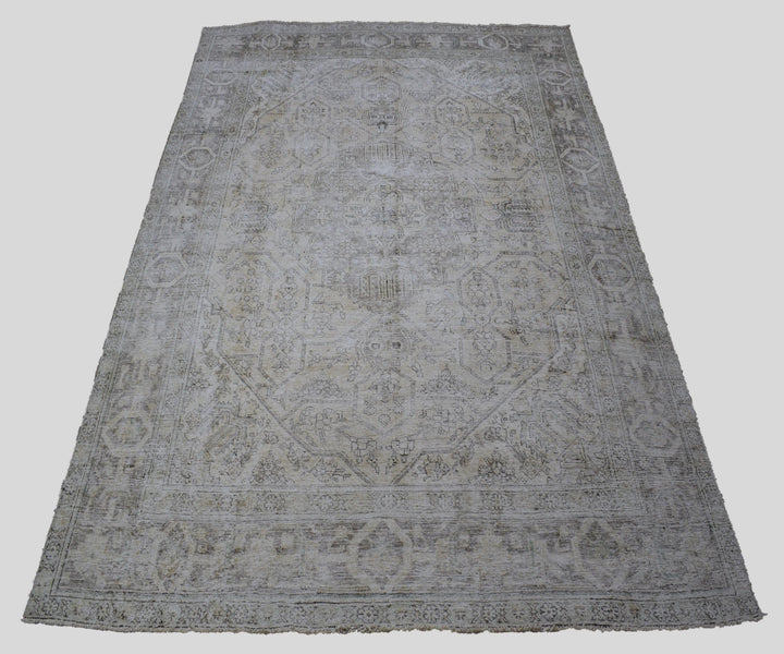 9 X 12 Handmade Stone White Ice Wash Oushak Antique Wool Area Rug Turkish Carpet Tww1158