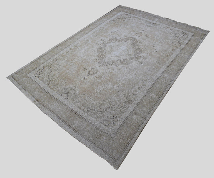 9 X 12 Handmade Stone White Ice Wash Oushak Antique Wool Area Rug Turkish Carpet Tww1162