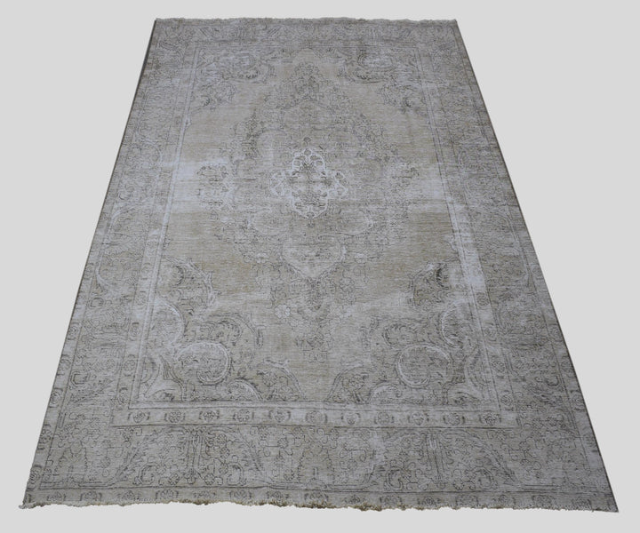 8 X 11 Handmade Stone White Ice Wash Oushak Antique Wool Area Rug Turkish Carpet Tww1163