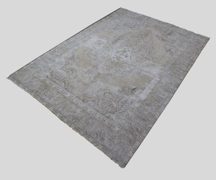 8 X 11 Handmade Stone White Ice Wash Oushak Antique Wool Area Rug Turkish Carpet Tww1163