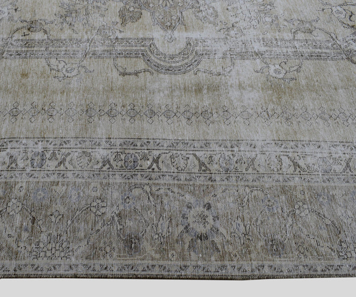 9 X 12 Handmade Stone White Ice Wash Oushak Antique Wool Area Rug Turkish Carpet Tww1164