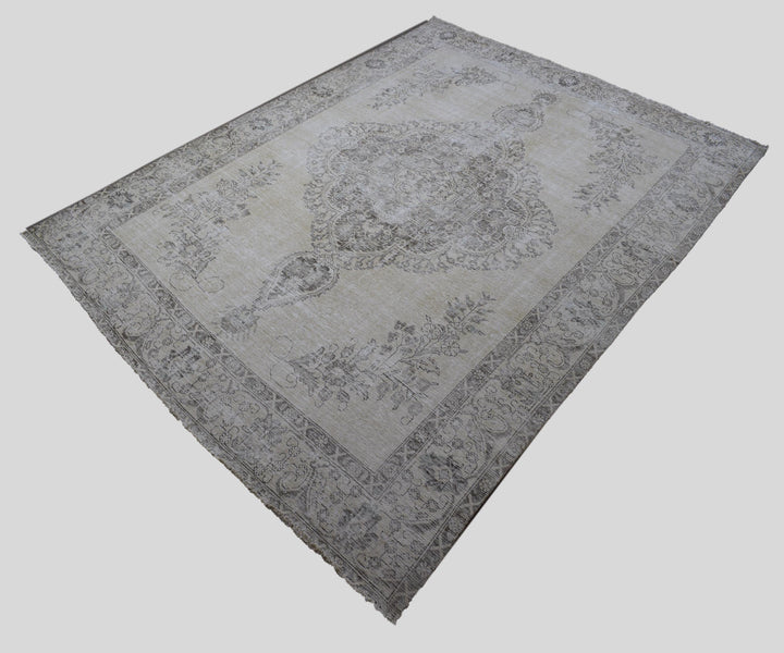 10 X 13 Handmade Stone White Ice Wash Oushak Antique Wool Area Rug Turkish Carpet Tww1166