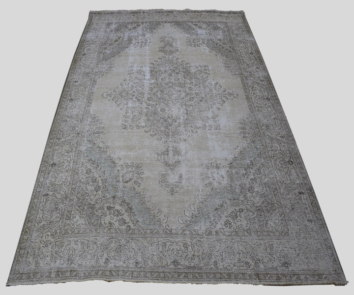 9 X 12 Handmade Stone White Ice Wash Oushak Antique Wool Area Rug Turkish Carpet Tww1172