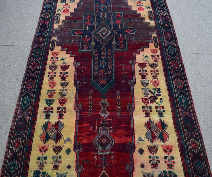 4 X 9 Ft Handmade Rug From Anatolian Design Turkish Wool Carpet Shr968