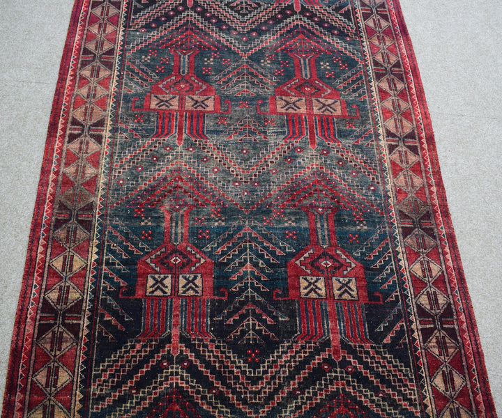 4 X 9 Ft Handmade Rug From Anatolian Design Turkish Wool Carpet Shr1010