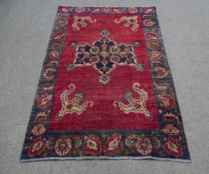 4 X 7 Ft Handmade Rug From Anatolian Design Turkish Wool Carpet Shr1135