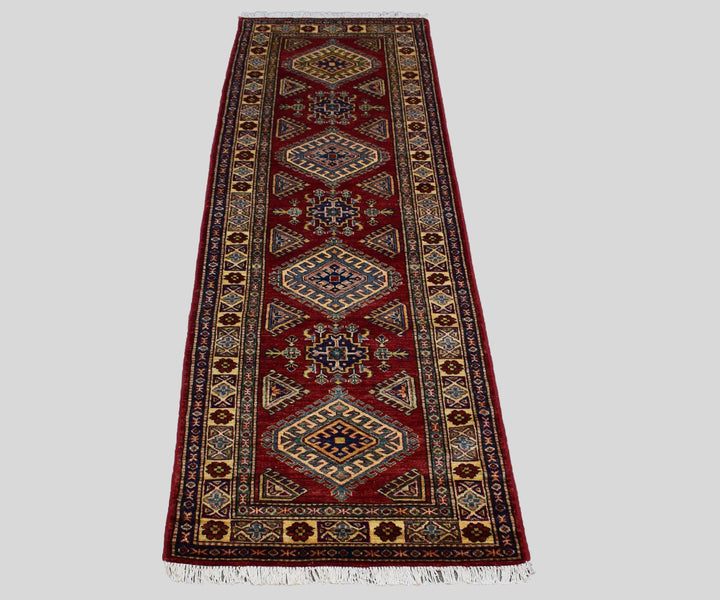 3 X 9 Ft Super Kazak Runner Rug From Afghanistan Kzk606