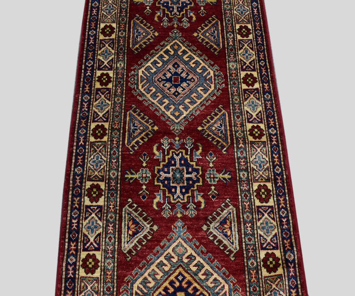 3 X 9 Ft Super Kazak Runner Rug From Afghanistan Kzk606