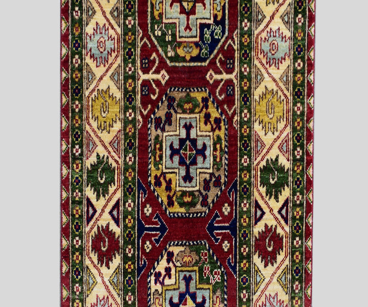 3 X 10 Ft Super Kazak Runner Rug From Afghanistan Kzk607