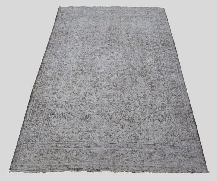 6 X 9 Handmade Stone White Ice Wash Oushak Antique Wool Area Rug Turkish Carpet Tww1153