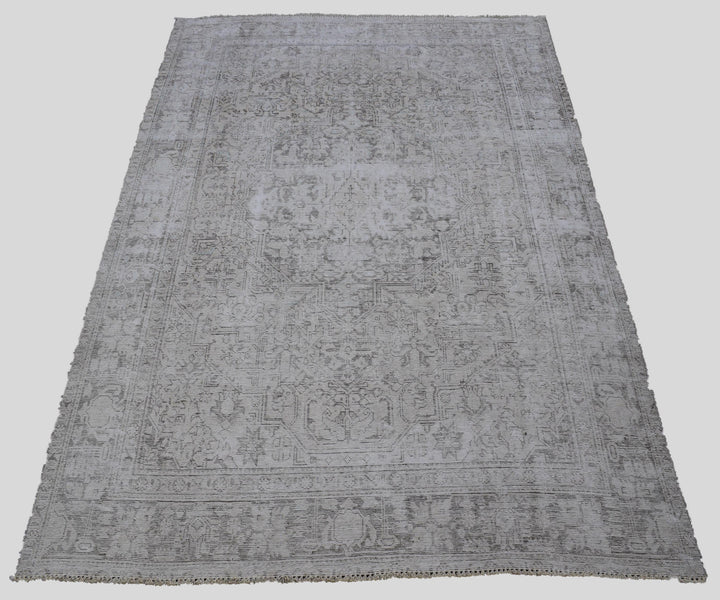 6 X 9 Handmade Stone White Ice Wash Oushak Antique Wool Area Rug Turkish Carpet Tww1155