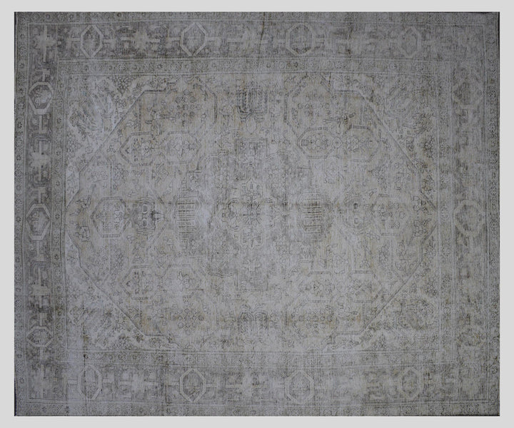 9 X 12 Handmade Stone White Ice Wash Oushak Antique Wool Area Rug Turkish Carpet Tww1158