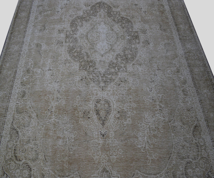 9 X 12 Handmade Stone White Ice Wash Oushak Antique Wool Area Rug Turkish Carpet Tww1162