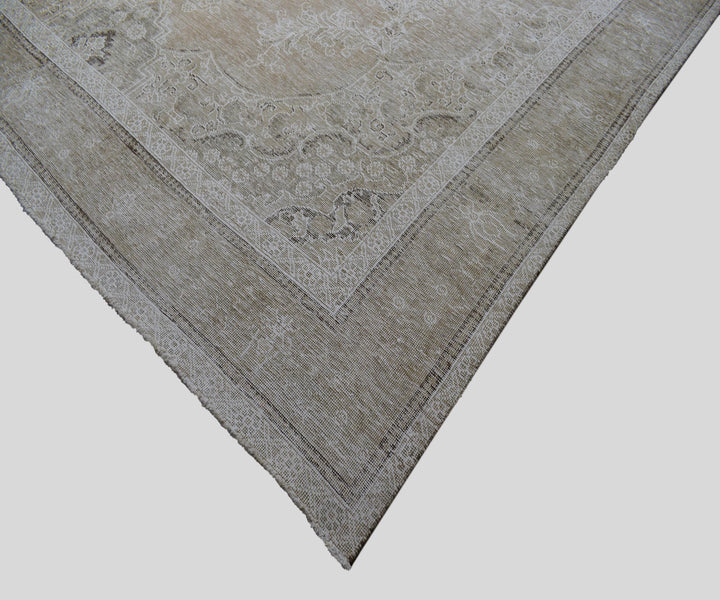 9 X 12 Handmade Stone White Ice Wash Oushak Antique Wool Area Rug Turkish Carpet Tww1162