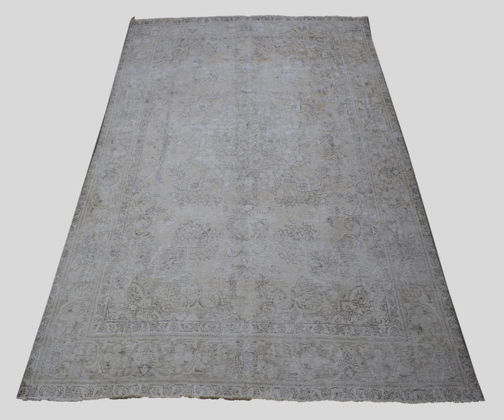 8 X 11 Handmade Stone White Ice Wash Oushak Antique Wool Area Rug Turkish Carpet Tww1165