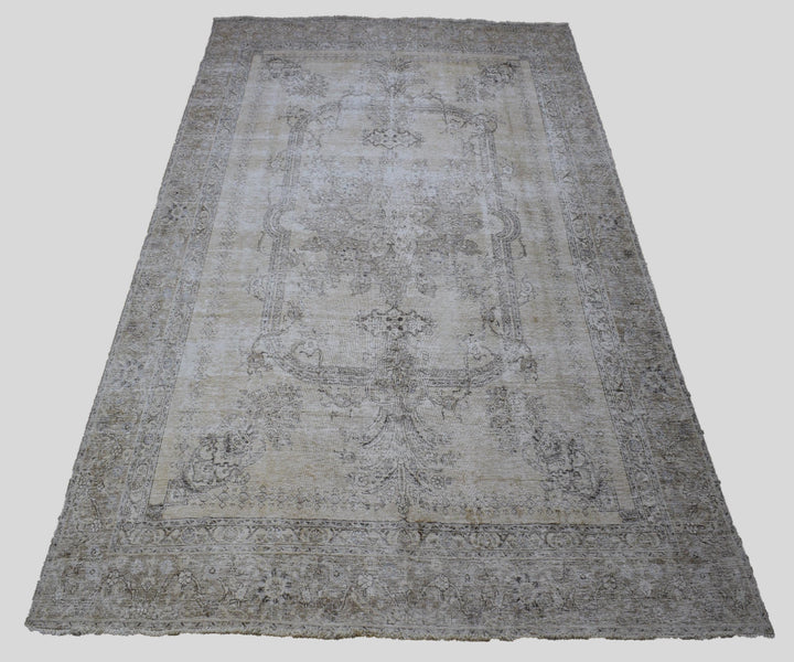 9 X 12 Handmade Stone White Ice Wash Oushak Antique Wool Area Rug Turkish Carpet Tww1164