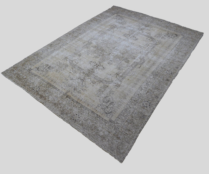 9 X 12 Handmade Stone White Ice Wash Oushak Antique Wool Area Rug Turkish Carpet Tww1164