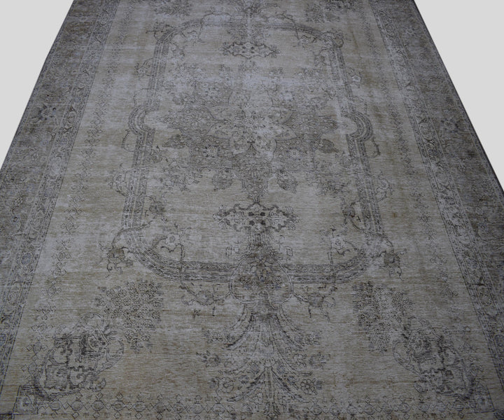 9 X 12 Handmade Stone White Ice Wash Oushak Antique Wool Area Rug Turkish Carpet Tww1164