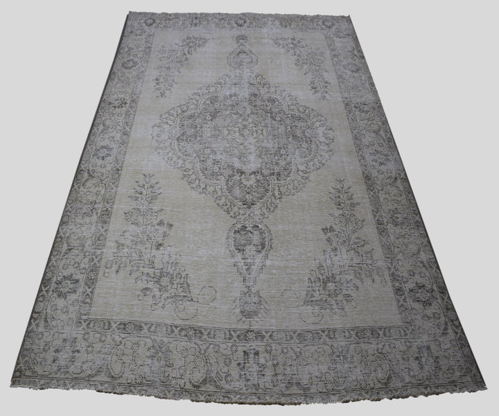 10 X 13 Handmade Stone White Ice Wash Oushak Antique Wool Area Rug Turkish Carpet Tww1166