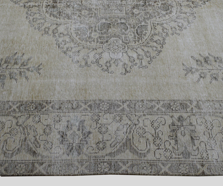 10 X 13 Handmade Stone White Ice Wash Oushak Antique Wool Area Rug Turkish Carpet Tww1166