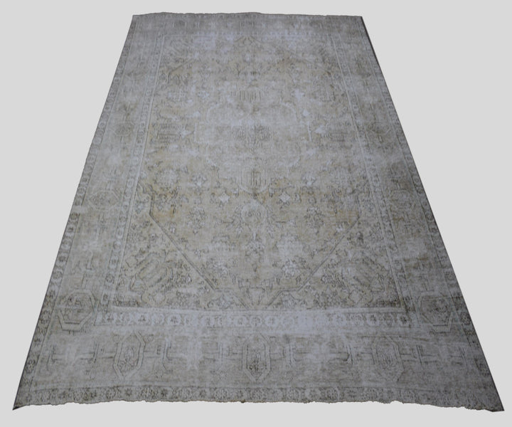 9 X 12 Handmade Stone White Ice Wash Oushak Antique Wool Area Rug Turkish Carpet Tww1168