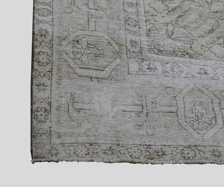 9 X 12 Handmade Stone White Ice Wash Oushak Antique Wool Area Rug Turkish Carpet Tww1168