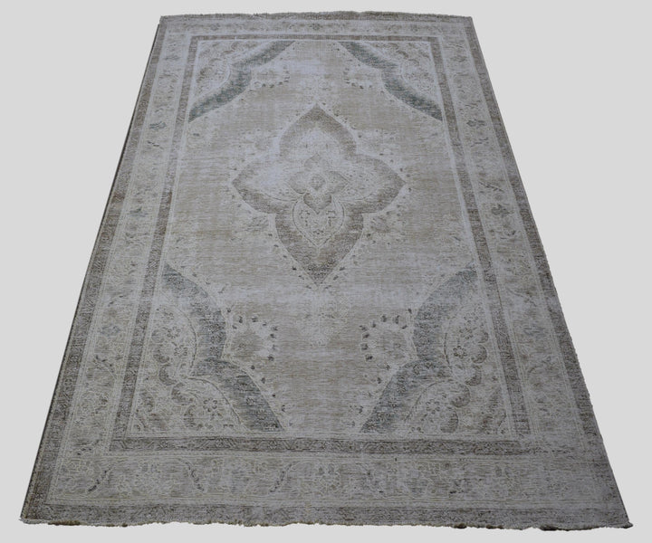 7 X 10 Handmade Stone White Ice Wash Oushak Antique Wool Area Rug Turkish Carpet Tww1171